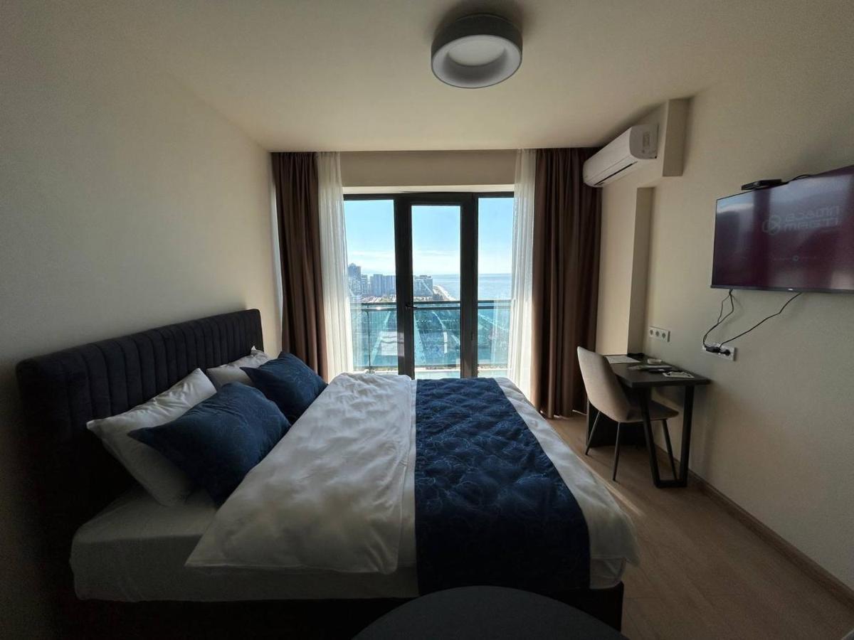 Студия С Потрясающим Видом На Море В Orbi Beach Tower Batumi Exteriör bild